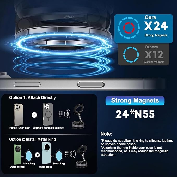 360° Magnetic Suction Phone Holder